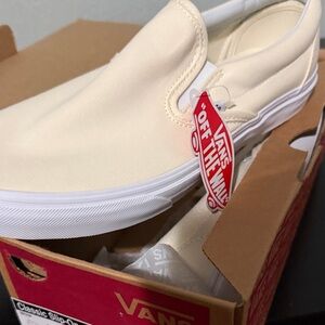 Vans Slip-On Cream Sneakers